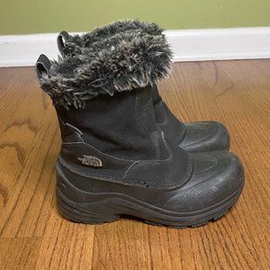 THE NORTH FACE: YOUTH GIRLS BLACK 'HEAT SEEKER' SNOW BOOTS-SIZE 2Y